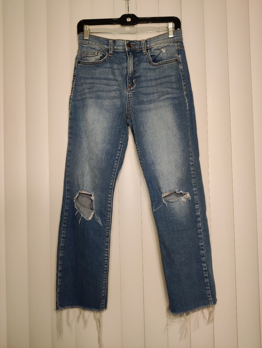 Altar'd State Light-Medium Blue Wash High-Rise Straight Leg Jeans